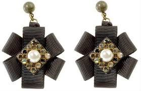 black cloth earrings